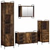 vidaXL Vannitoa kapikomplekt 4 tk Suitsutatud tamm 40 x 36 x 181 cm