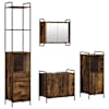vidaXL Vannitoa kapikomplekt 4 tk Suitsutatud tamm 40 x 36 x 200,5 cm
