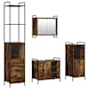 vidaXL Vannitoa kapikomplekt 4 tk Suitsutatud tamm 40 x 36 x 200,5 cm