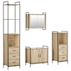 vidaXL Vannitoa kapikomplekt 4 tk Sonoma tamm 40 x 36 x 200,5 cm
