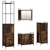 vidaXL Vannitoa kapikomplekt 4 tk Suitsutatud tamm 40 x 36 x 200,5 cm