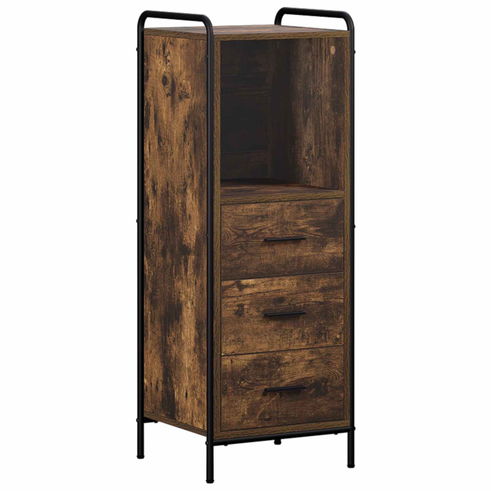 Komplet omaric za kopalnico 4 kos Dimljen hrast