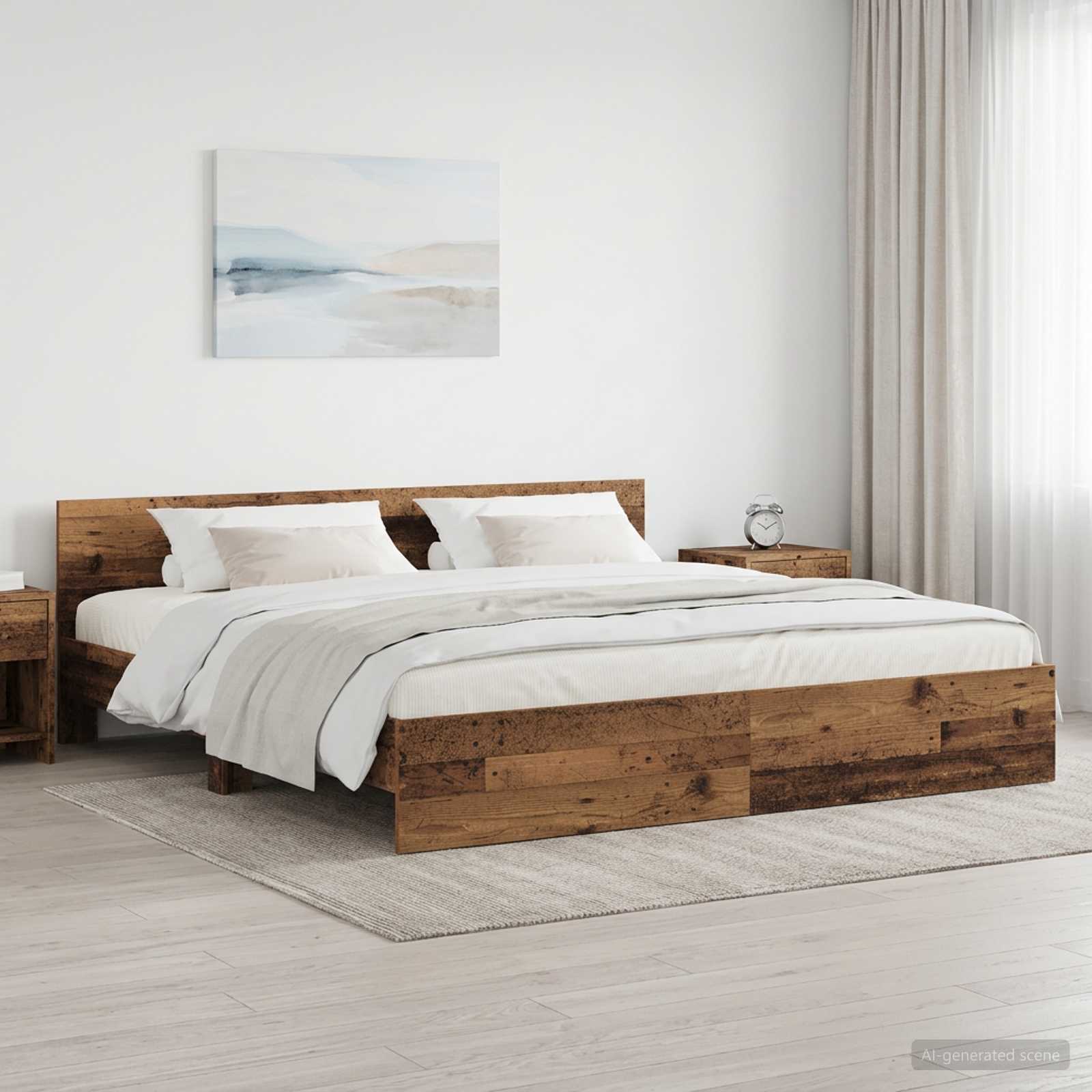 Okvir postelje z naslonjalom Star les 200 x 200 cm