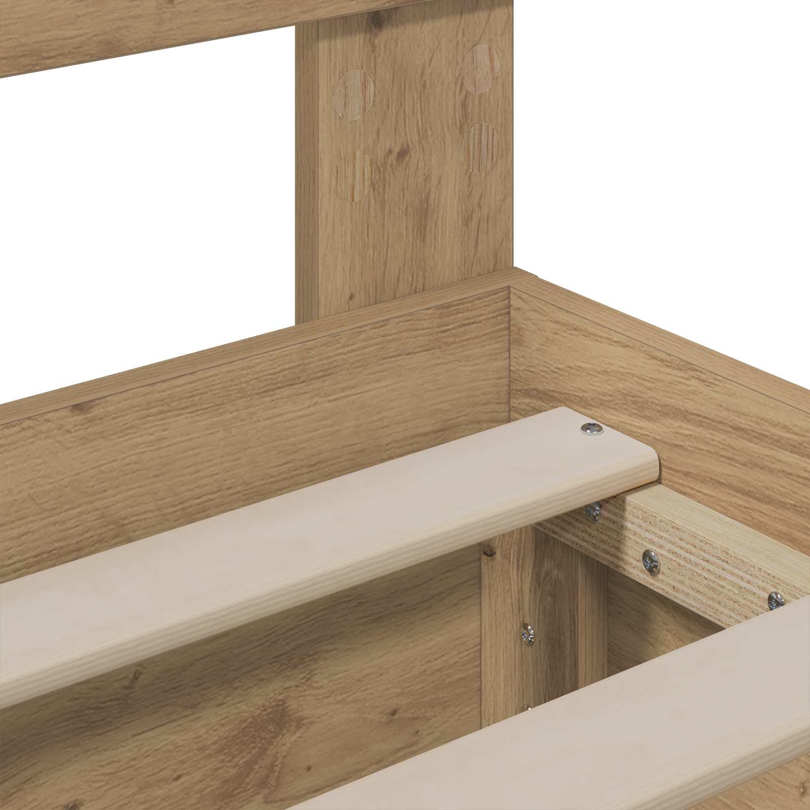 Bed Frame with Storage and Headboard Artisan Oak 160 x 200 cm - Image 7