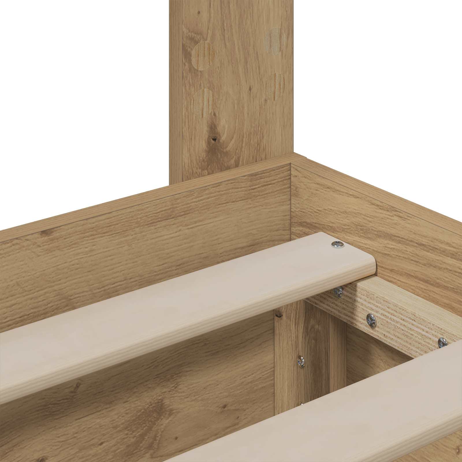 Bed Frame with Storage and Headboard Artisan Oak 160 x 200 cm - Image 7
