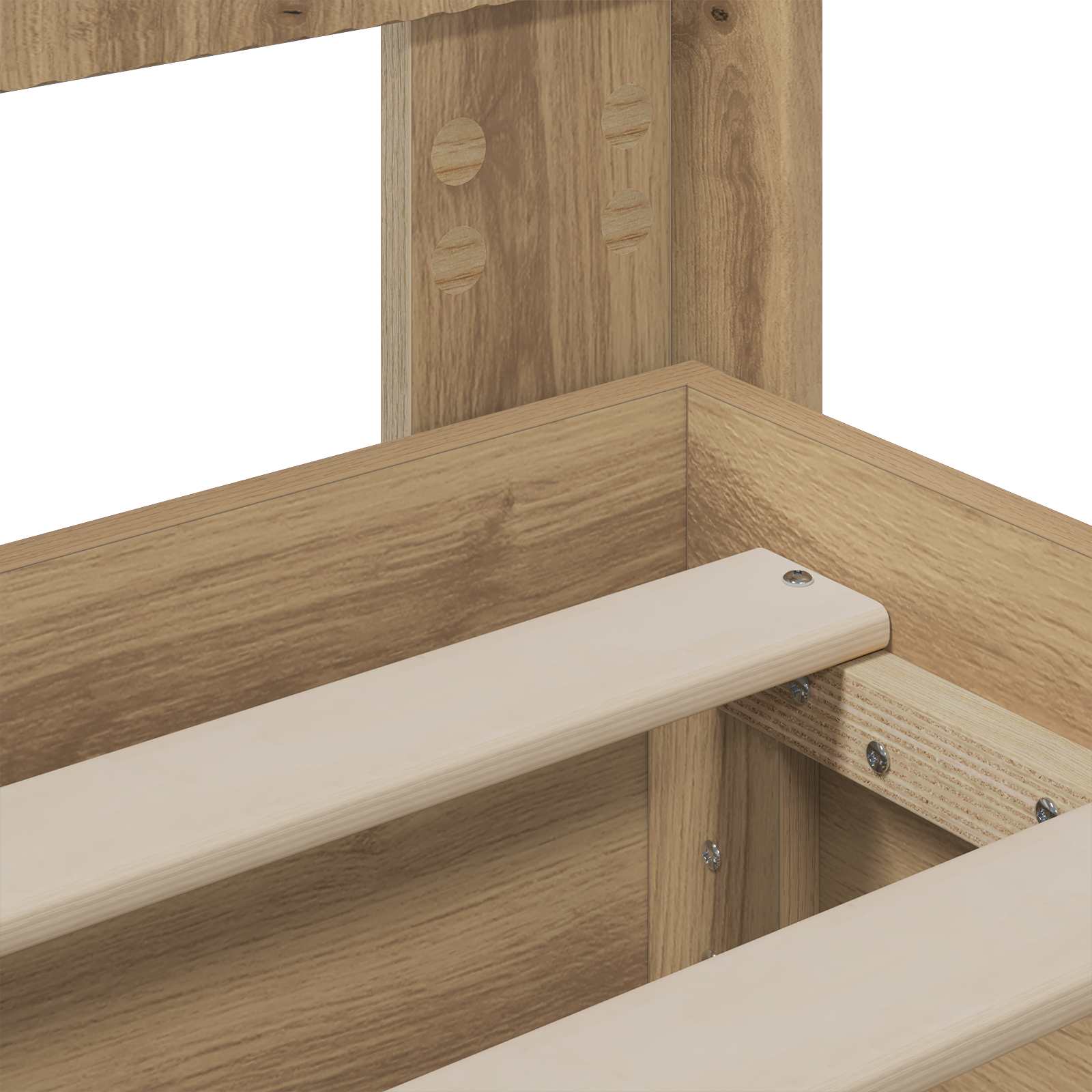Sängynrunko säilytyksellä ja päänäytöllä Artisan Oak - Image 7