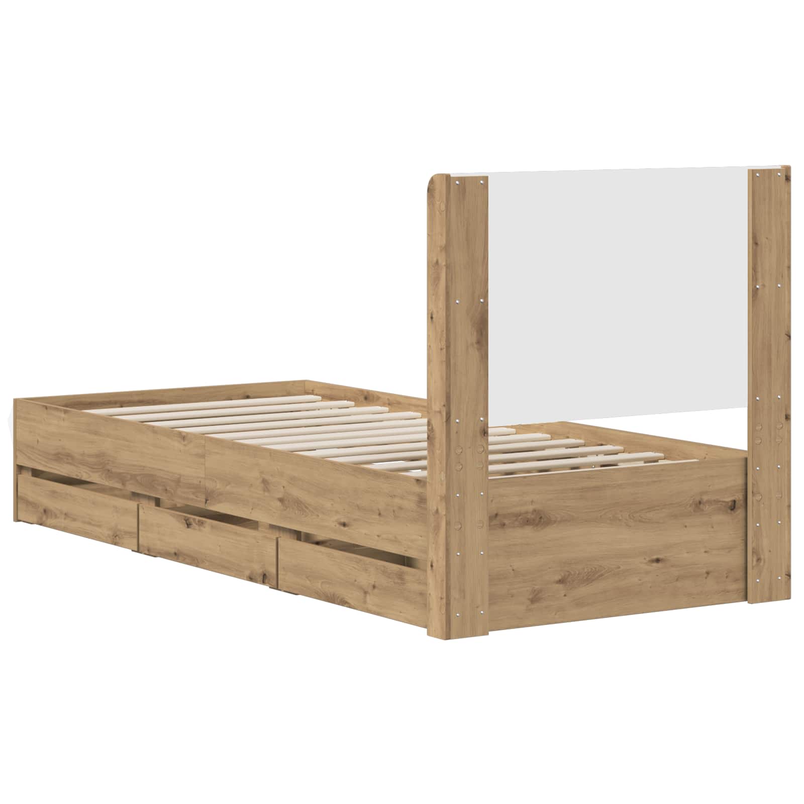 Sängynrunko säilytyksellä ja päänäytöllä Artisan Oak - Image 5