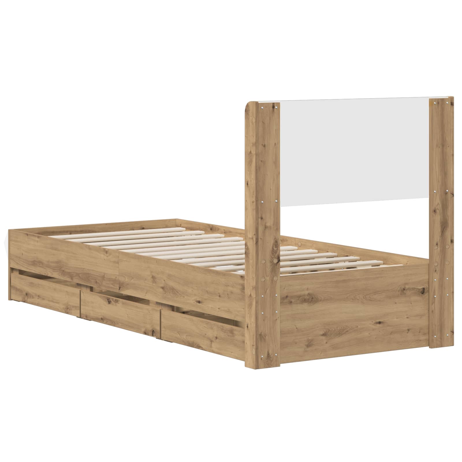 Sängynrunko säilytyksellä ja päänäytöllä Artisan Oak - Image 5