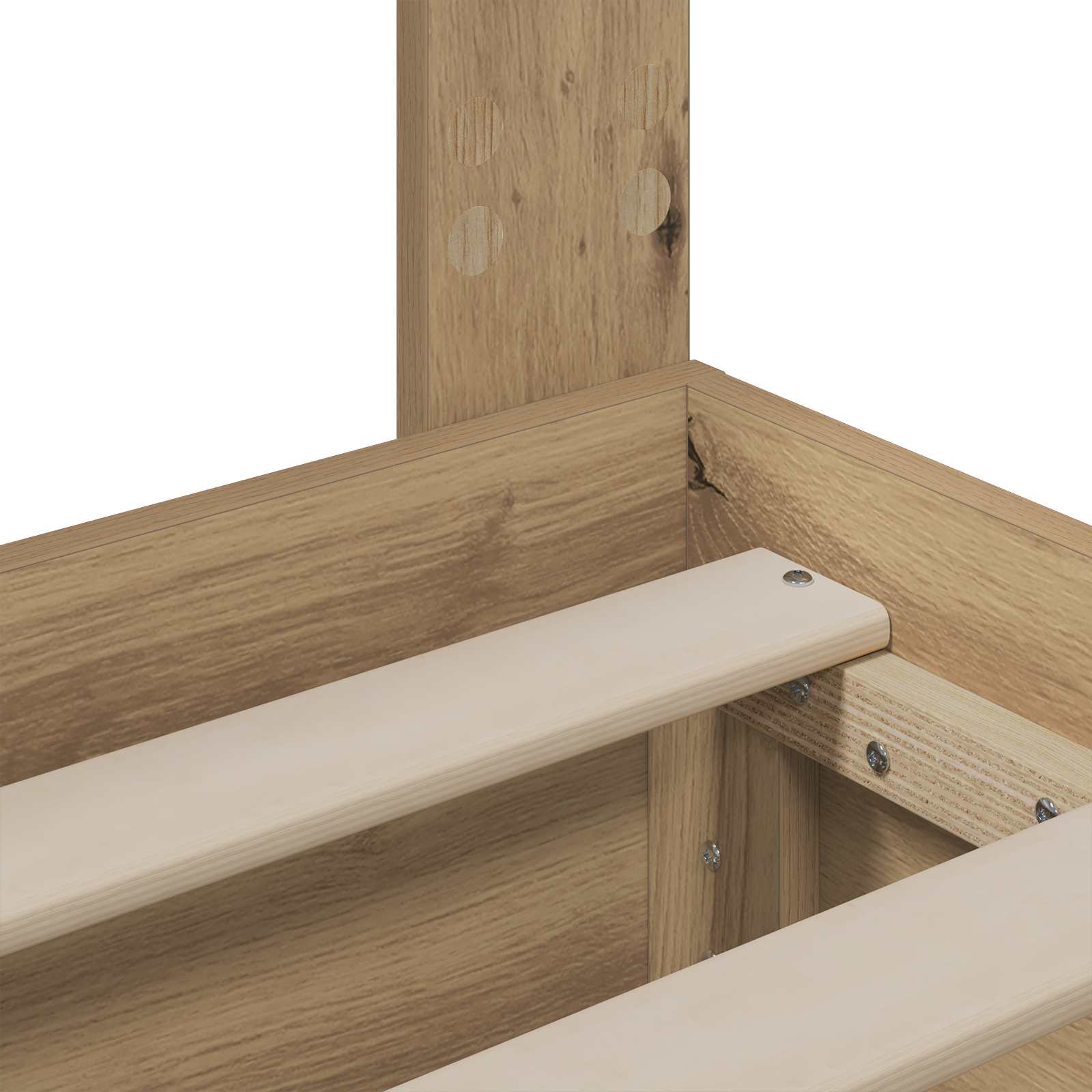 Bed Frame with Storage and Headboard Artisan Oak 180 x 200 cm - Image 7