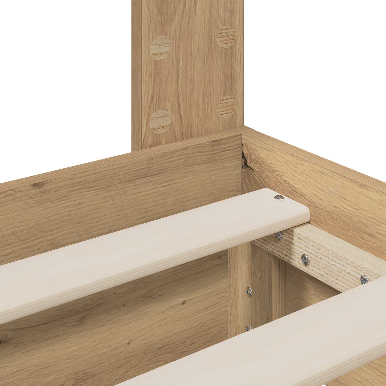 Bed Frame with Storage and Headboard Artisan Oak 180 x 200 cm - Image 7