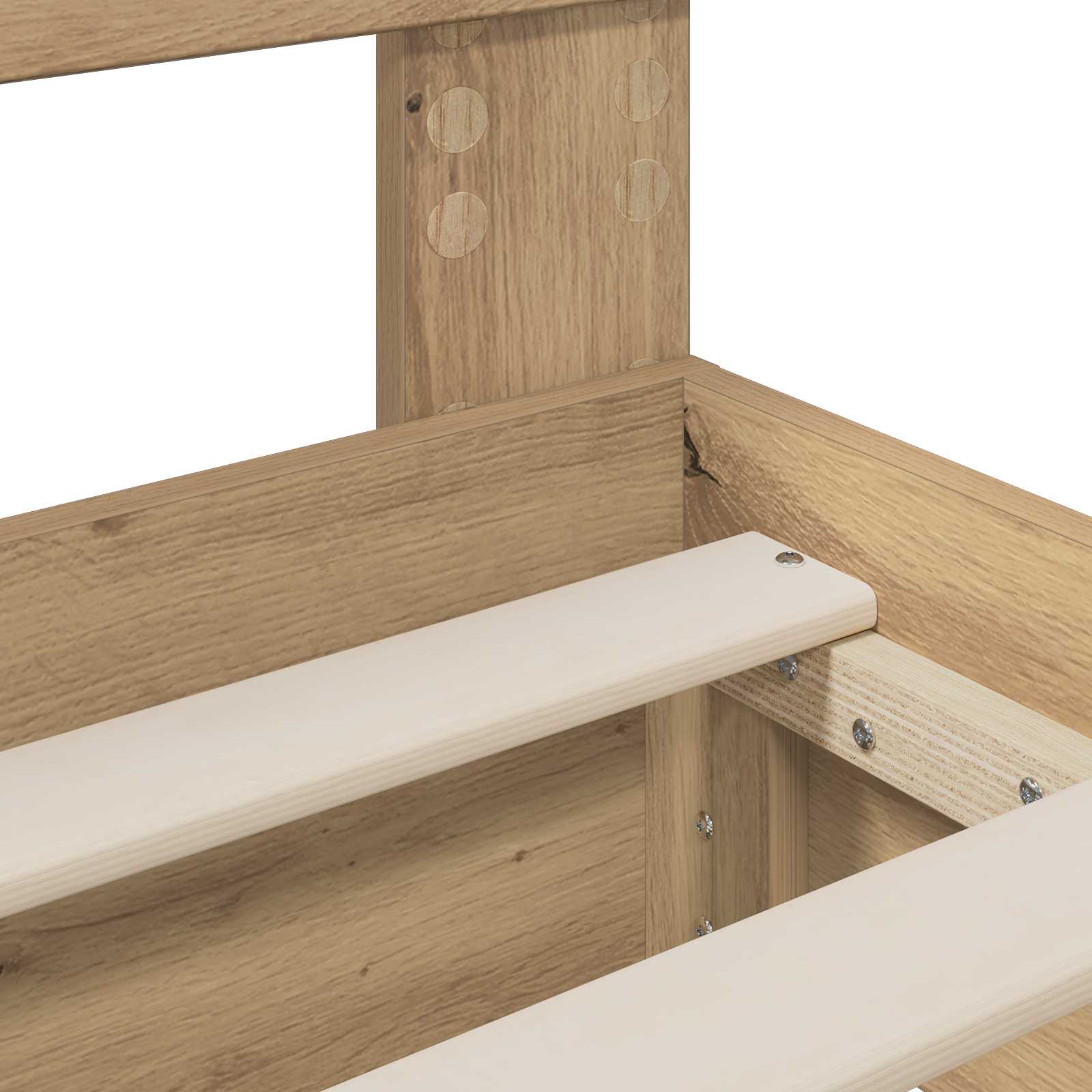 Bed Frame with Storage and Headboard Artisan Oak 180 x 200 cm - Image 7