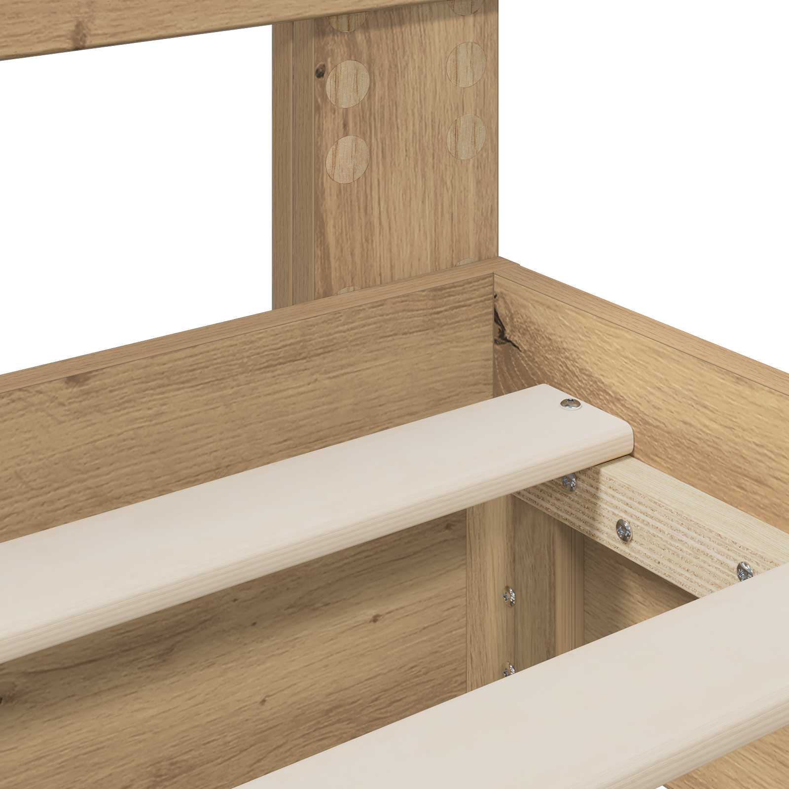 Bed Frame with Storage and Headboard Artisan Oak 180 x 200 cm - Image 7