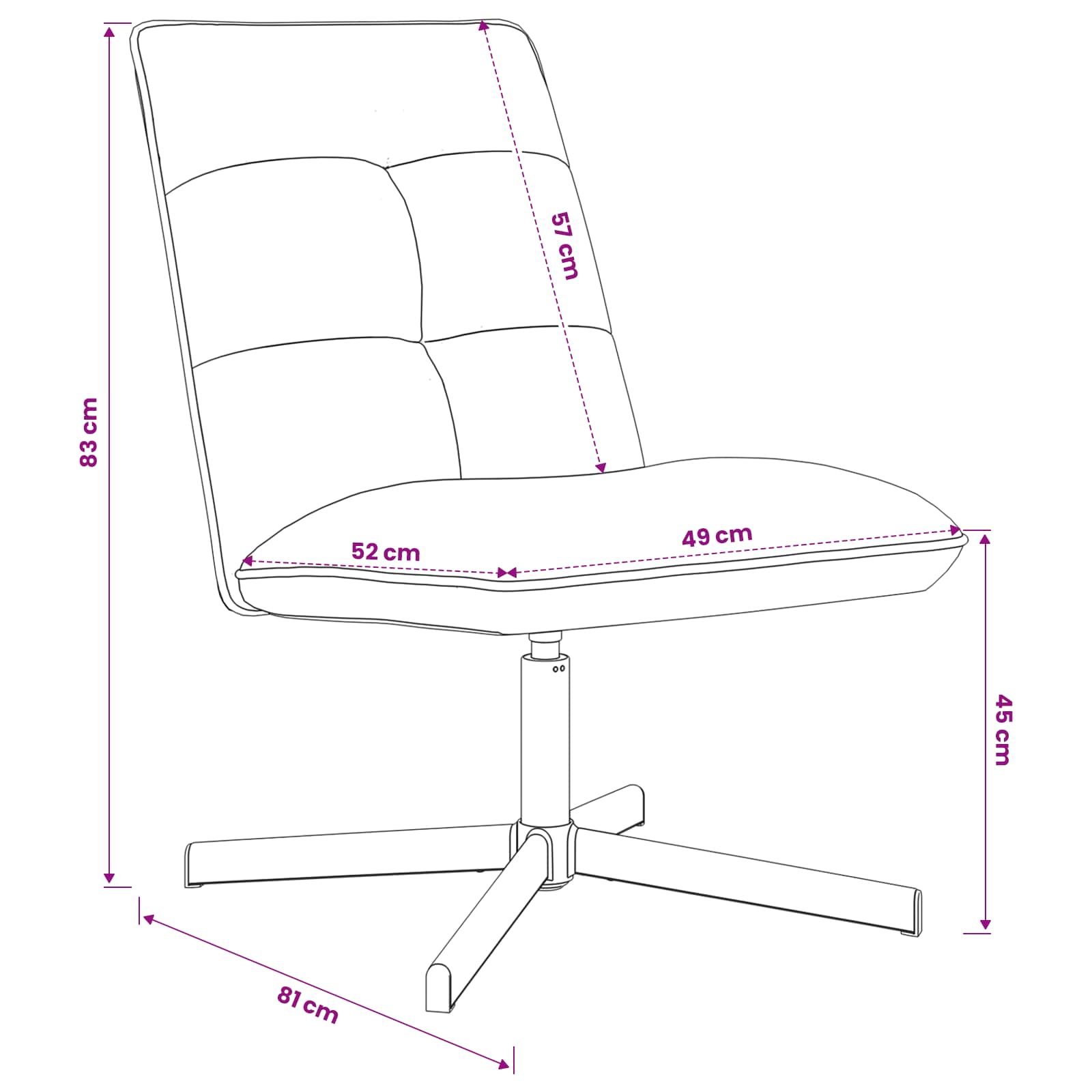 vidaXL Drehstuhl Hellgrau Stoff – Bild 9