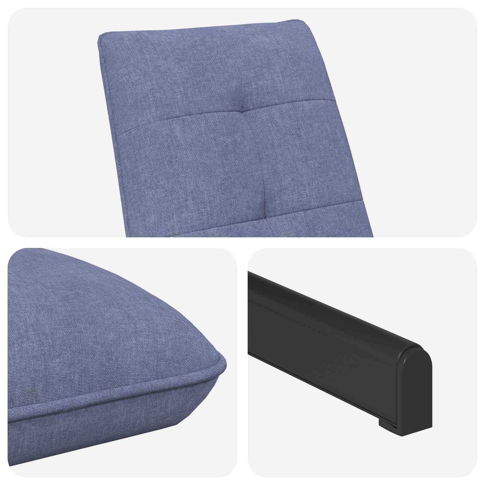 vidaXL Drehstuhl Jeans blau Stoff – Bild 6