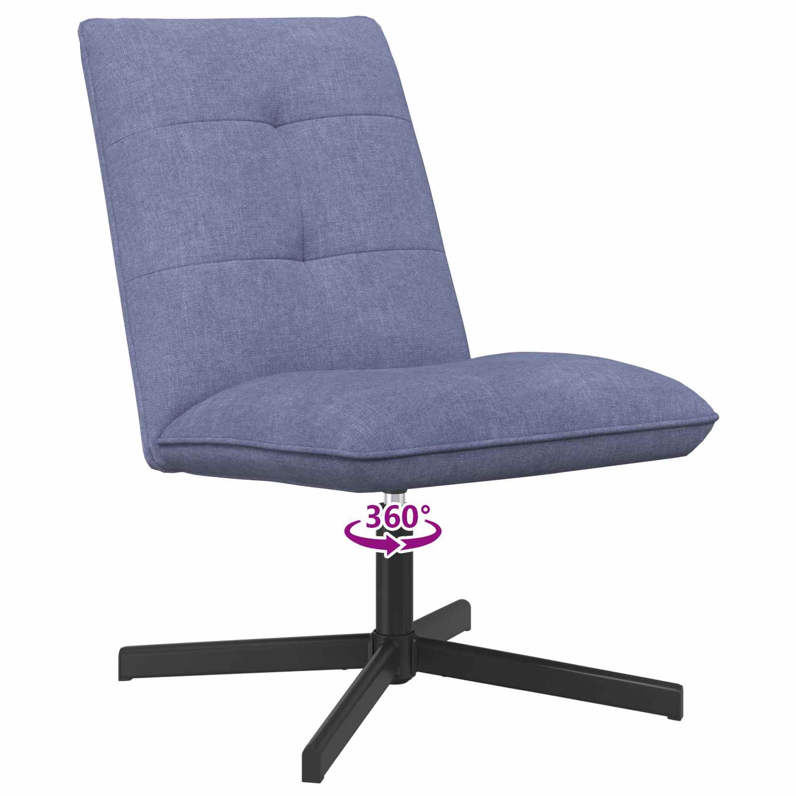 vidaXL Drehstuhl Jeans blau Stoff – Bild 7