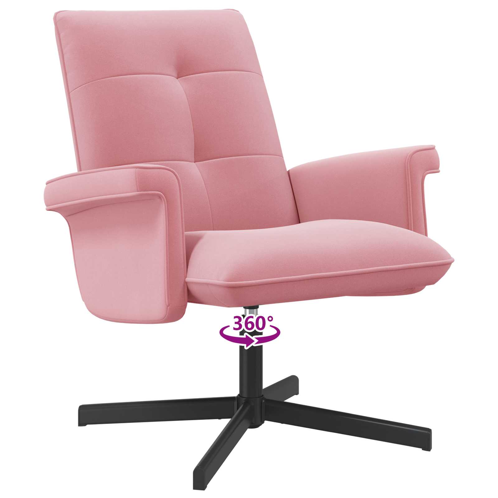 vidaXL Drehstuhl Rosa Samt – Bild 7