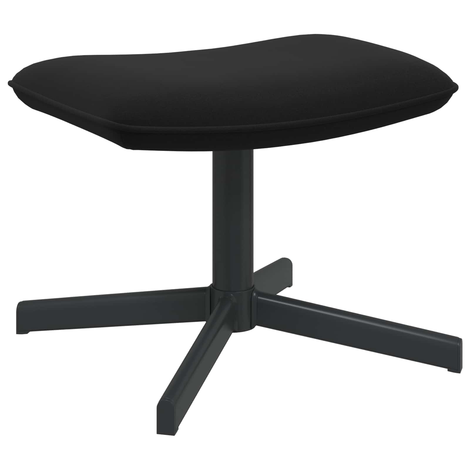 Περιστρεφόμενη Πολυθρόνα με Υποπόδιο Μαύρο Βελούδο - Image 4