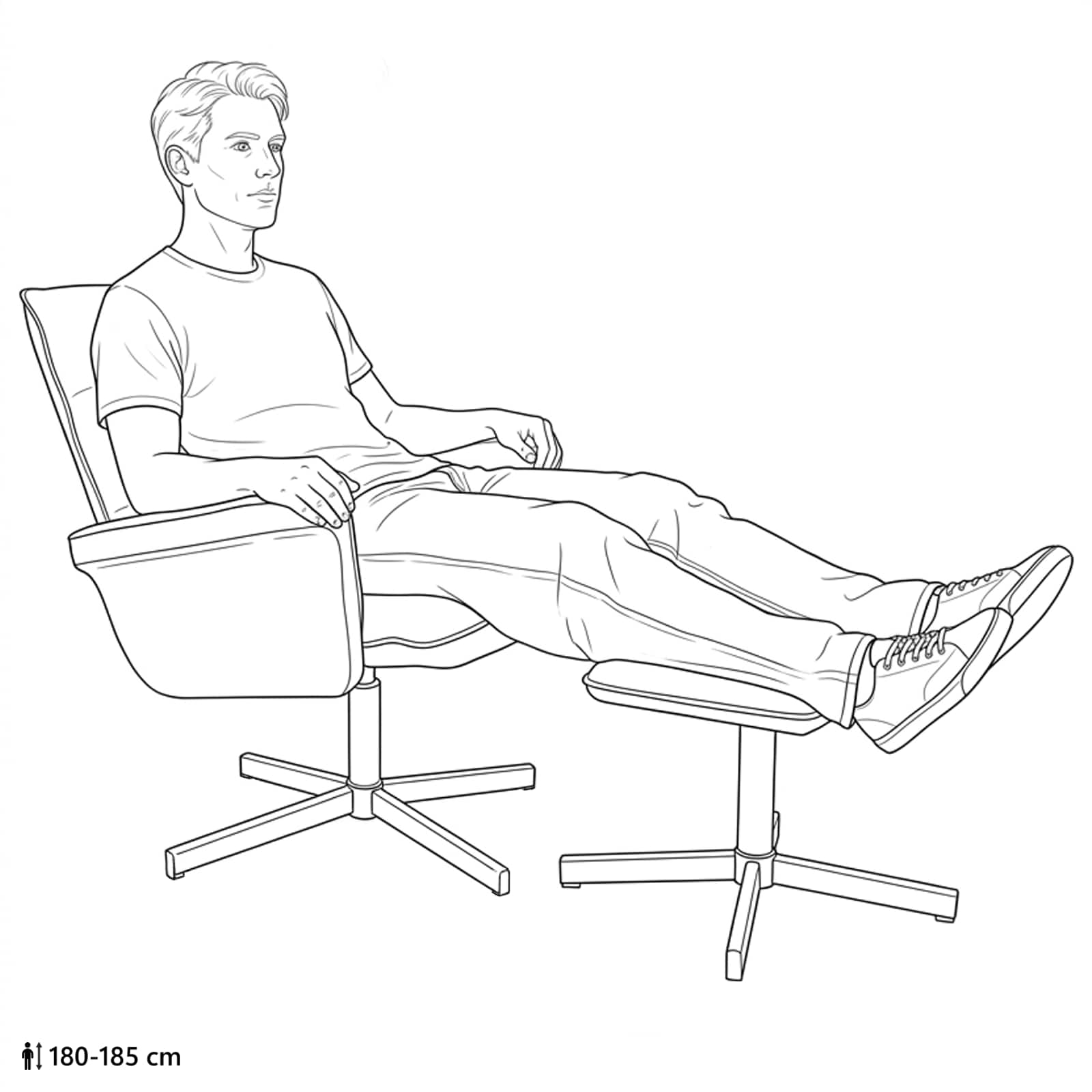 vidaXL Drehstuhl mit Hocker Blau Samt – Bild 11