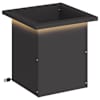 vidaXL LED-valgustusega lillekast Must 30 x 30 x 30 cm Teras