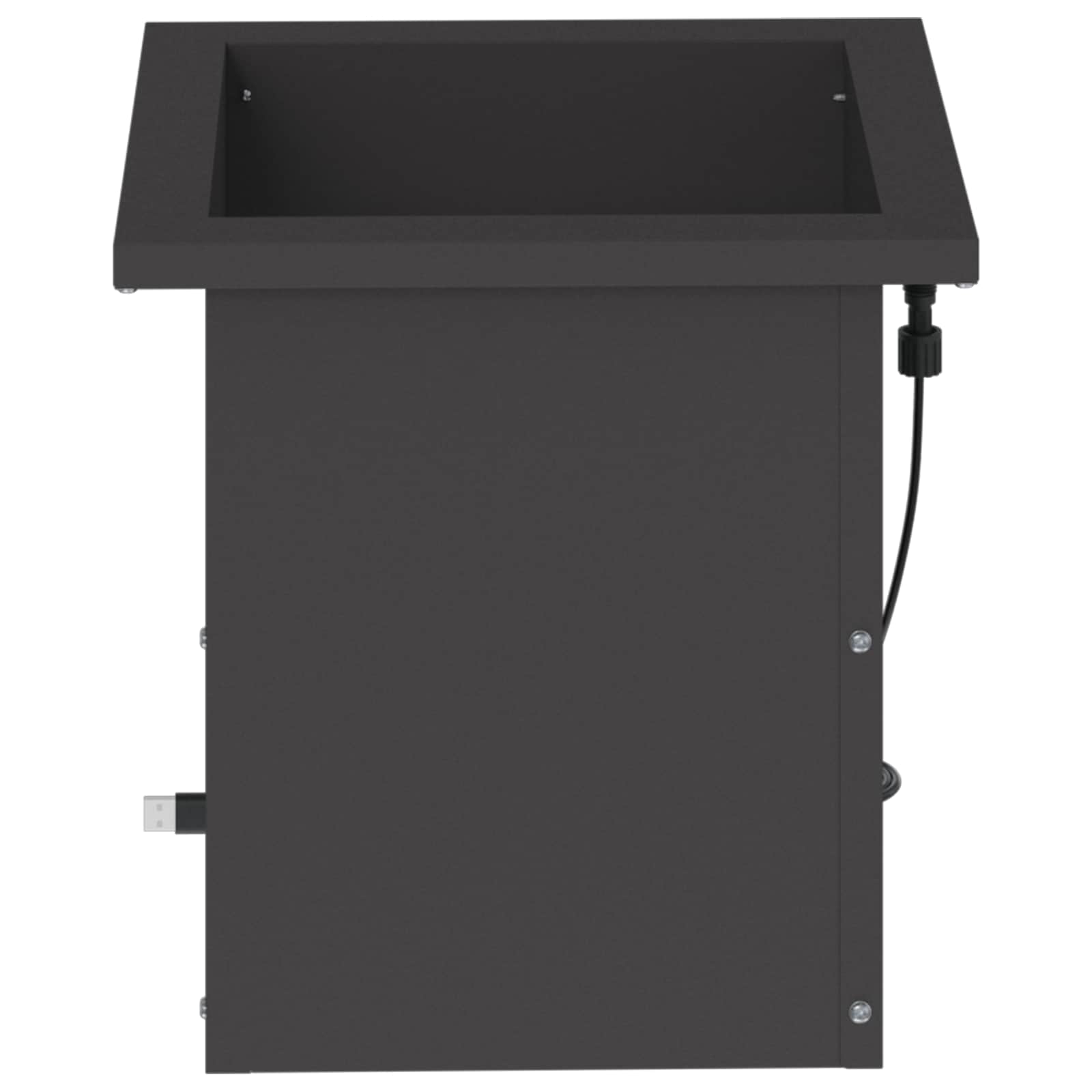 Plantenbak met led Zwart 30 x 30 x 30 cm Staal image 5