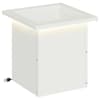 vidaXL LED-valgustusega lillekast Valge 30 x 30 x 30 cm Teras