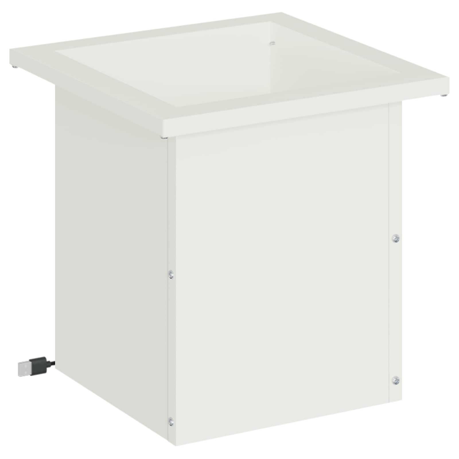 Plantenbak met led Wit 30 x 30 x 30 cm Staal image 4