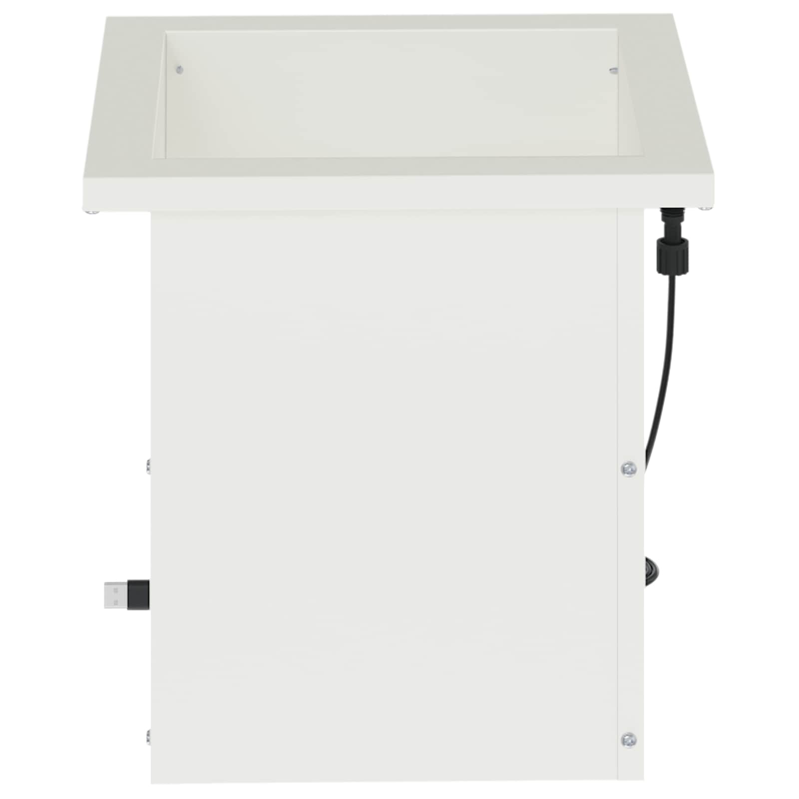 Plantenbak met led 2 st Wit 30 x 30 x 30 cm Staal image 5