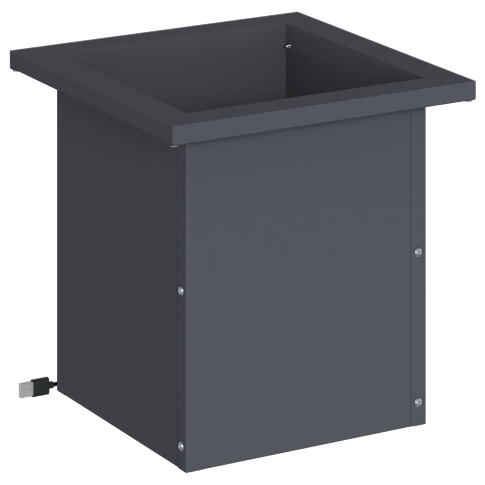 Plantenbak met led Antraciet 30 x 30 x 30 cm Staal image 4