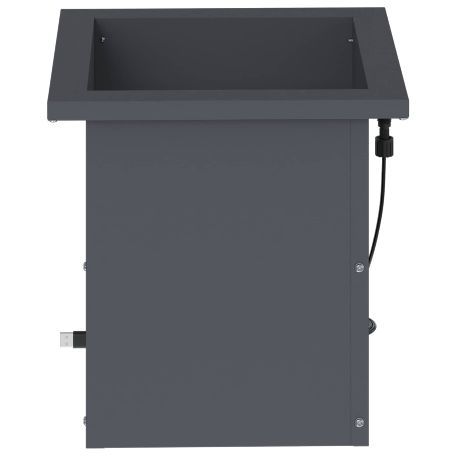 Plantenbak met led 2 st Antraciet 30 x 30 x 30 cm Staal image 5
