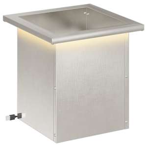 vidaXL LED-valgustusega lillekast H&otilde;bedane 30 x 30 x 30 cm
