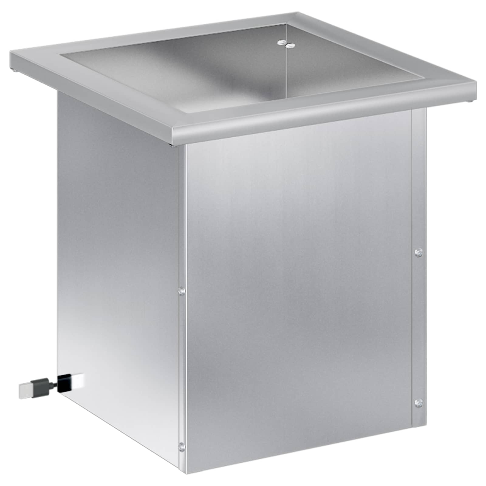 Plantenbak met led zilver 30 x 30 x 30 cm Gegalvaniseerd staal image 4