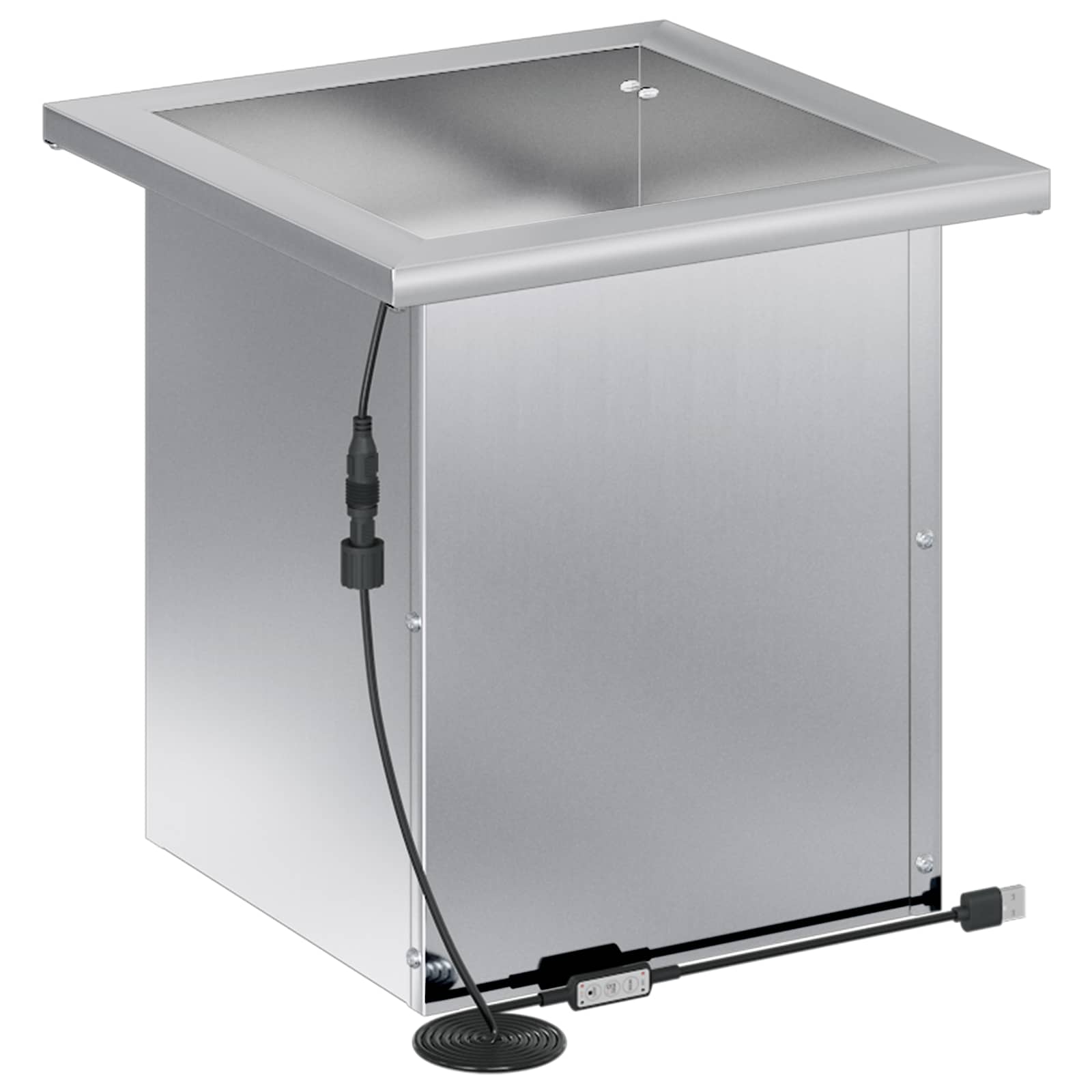 Plantenbak met led zilver 30 x 30 x 30 cm Gegalvaniseerd staal image 6
