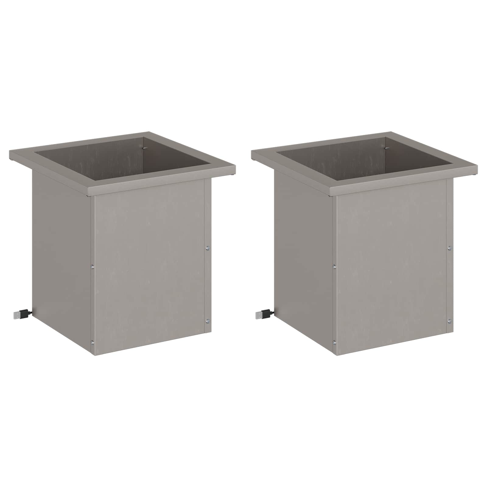 Plantenbak met led 2 st Roestkleurig 30 x 30 x 30 cm image 5