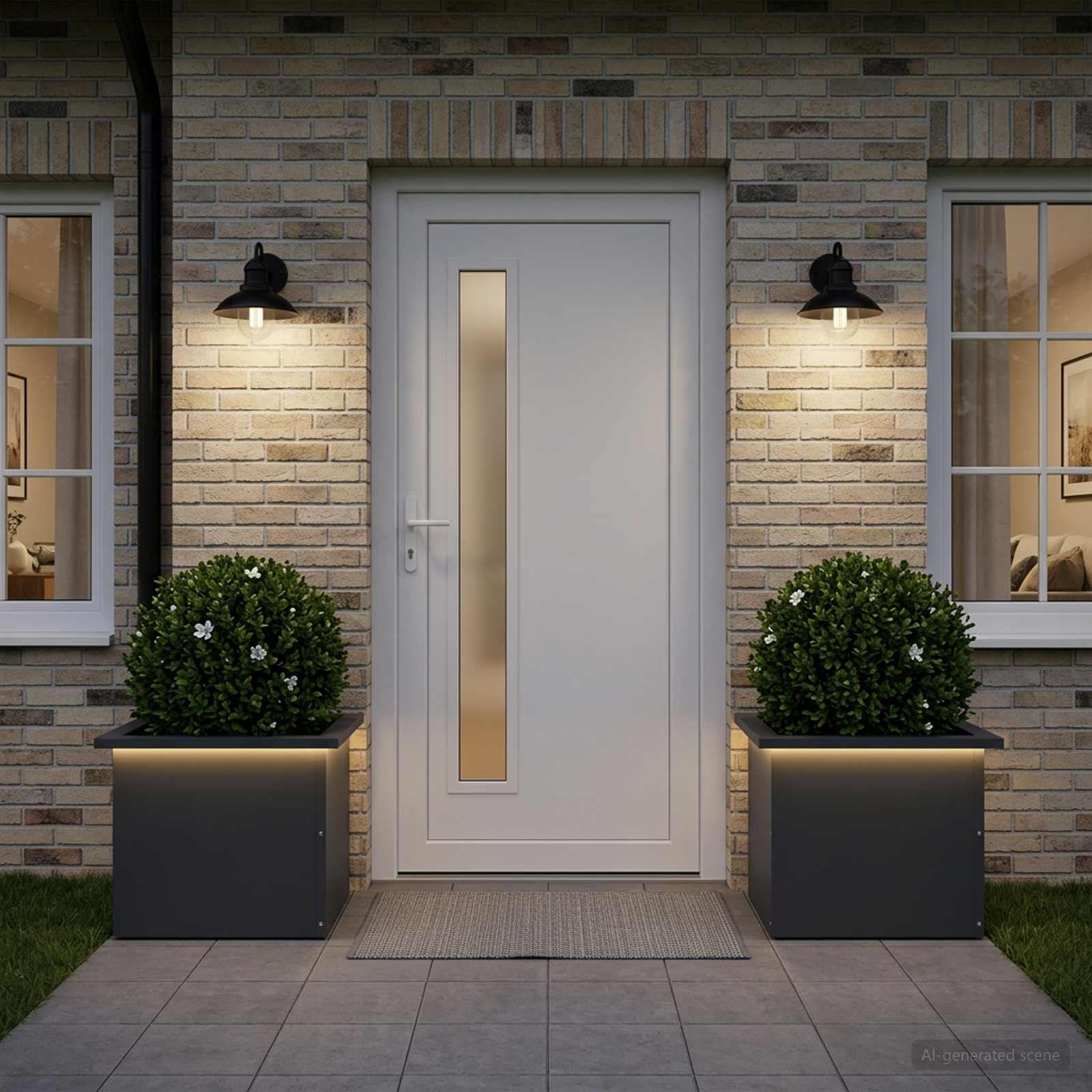 Plantenbak met led 2 st Antraciet 30 x 40 x 30 cm Staal image 3