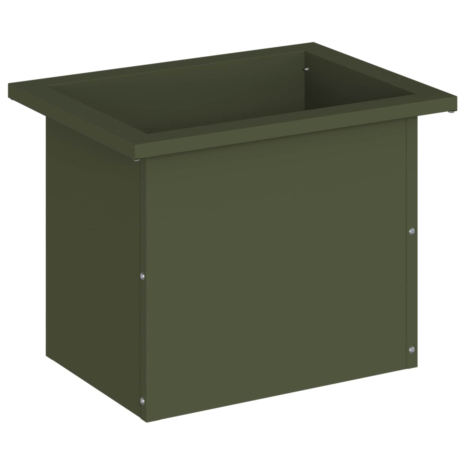 Plantenbak met led Olijfgroen 30 x 40 x 30 cm Staal image 4