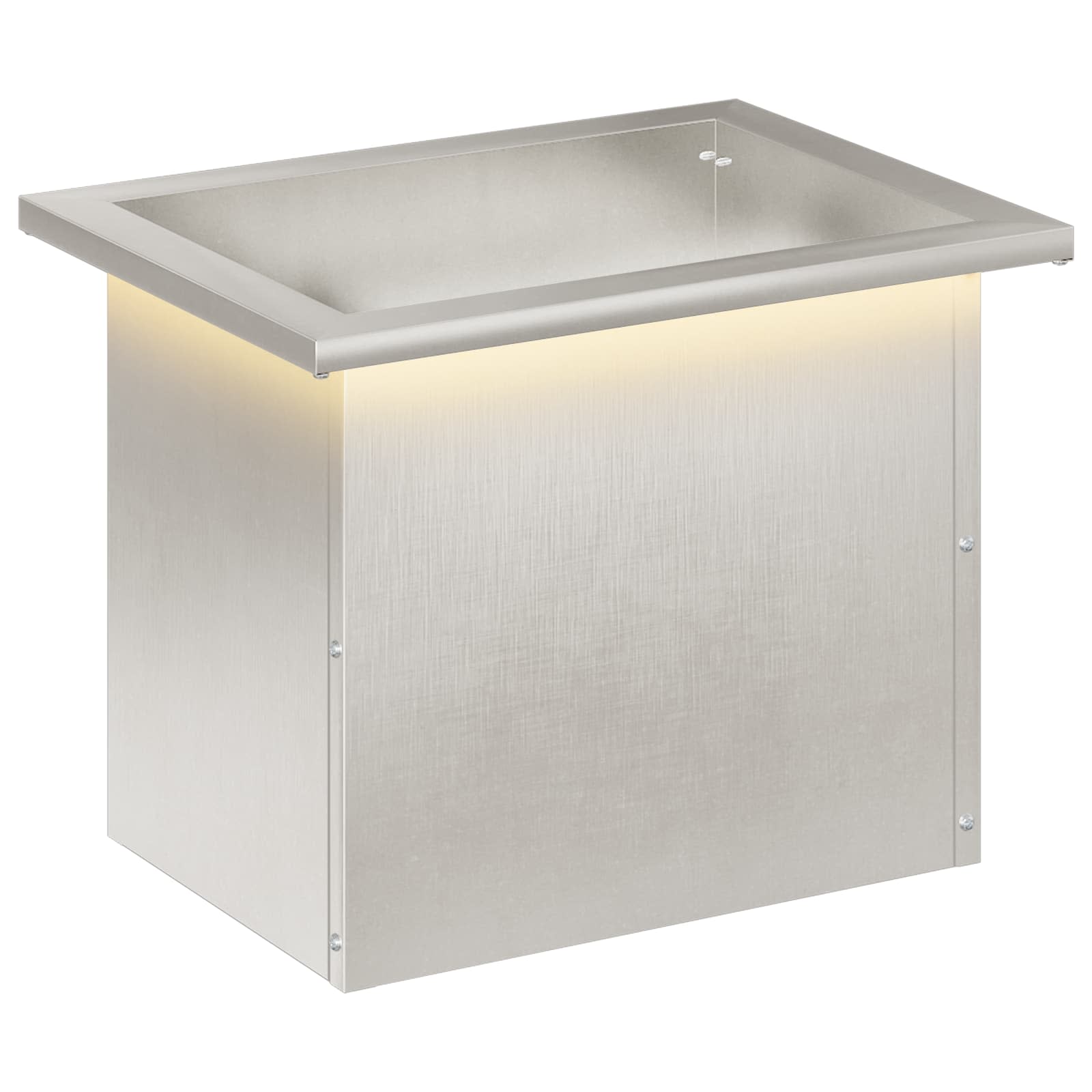 Plantenbak met led zilver 30 x 40 x 30 cm Roestvrij staal image 2