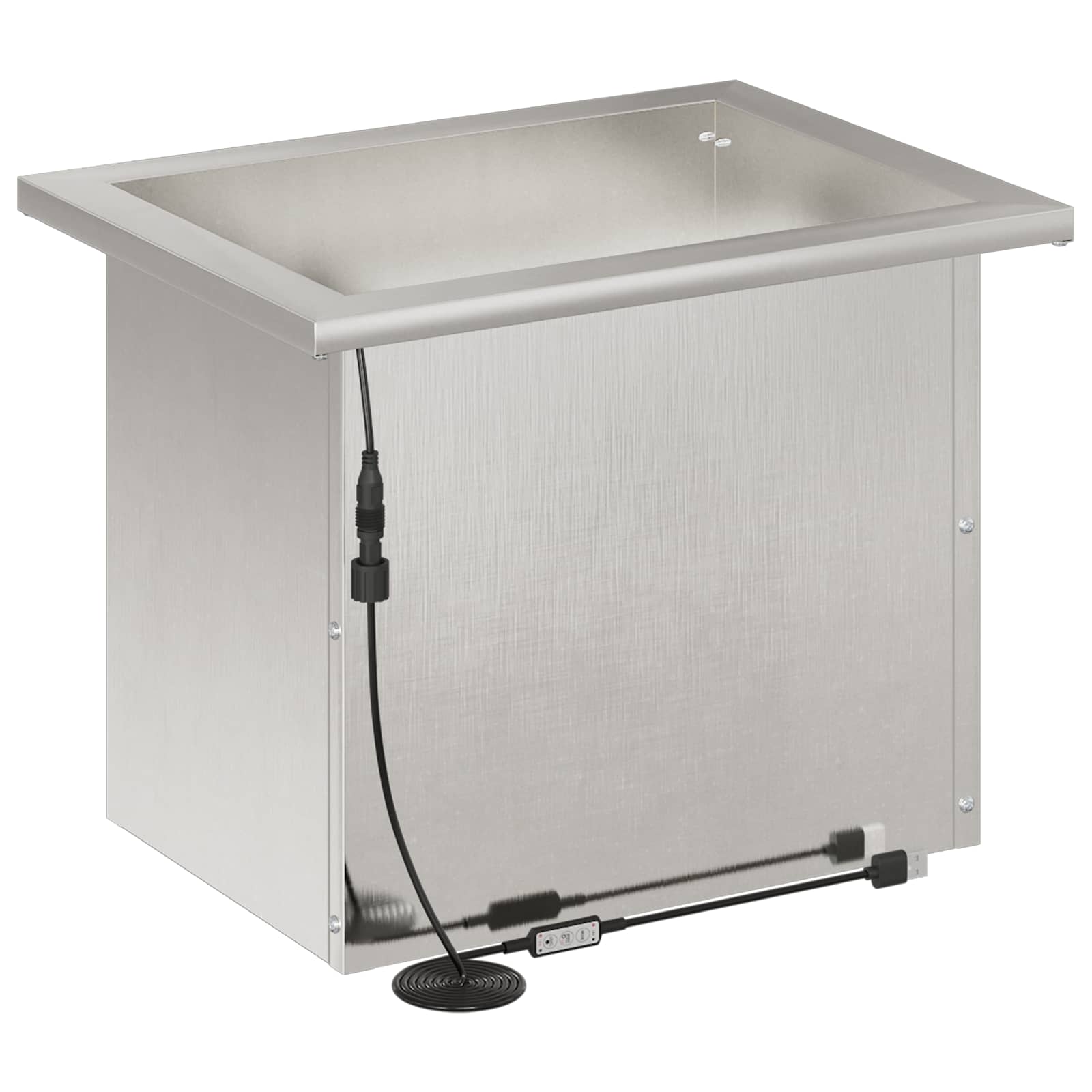 Plantenbak met led 2 st zilver 30 x 40 x 30 cm Roestvrij staal image 6