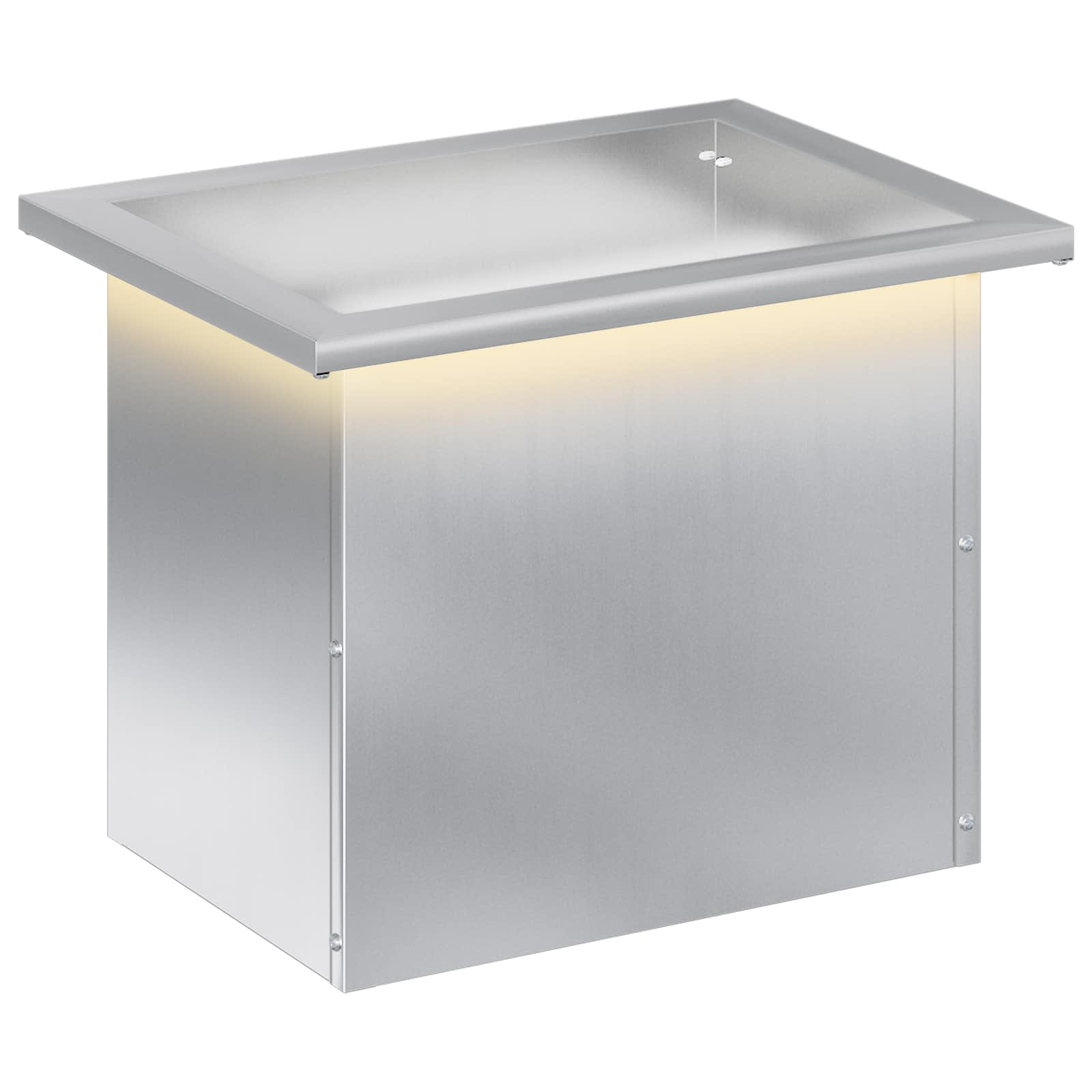 Plantenbak met led zilver 30 x 40 x 30 cm Gegalvaniseerd staal image 2