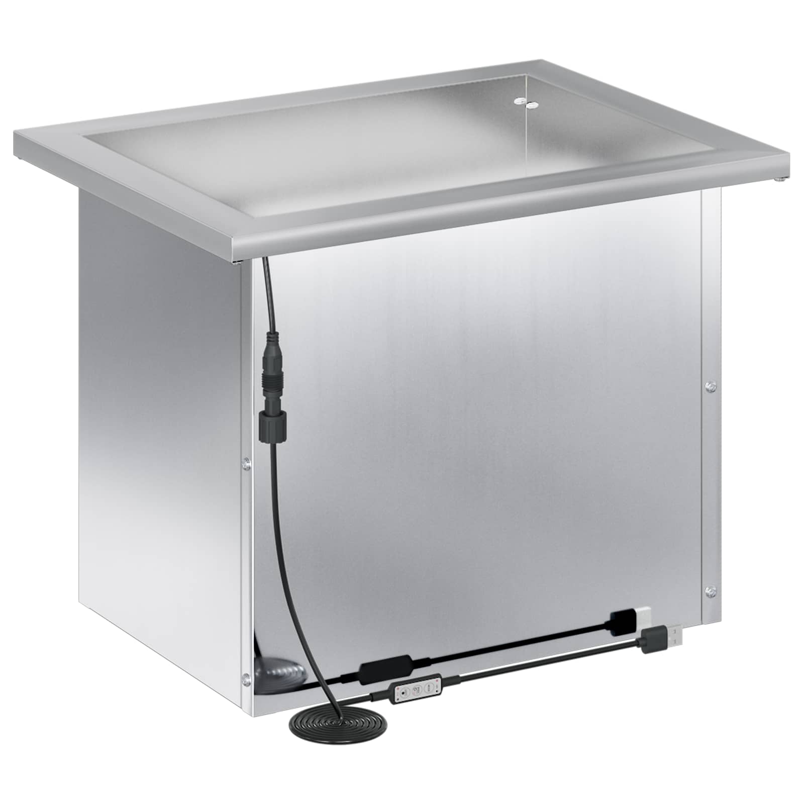 Plantenbak met led 2 st zilver 30 x 40 x 30 cm image 6