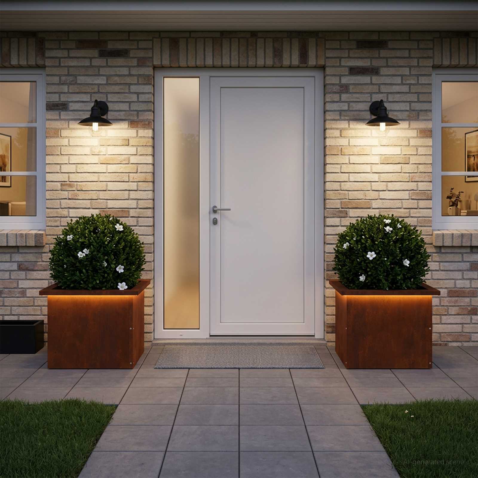 Plantenbak met led 2 st Roestkleurig 30 x 40 x 30 cm image 3