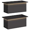 vidaXL LED-valgustusega lillekast 2 tk Must 30 x 60 x 30 cm Teras