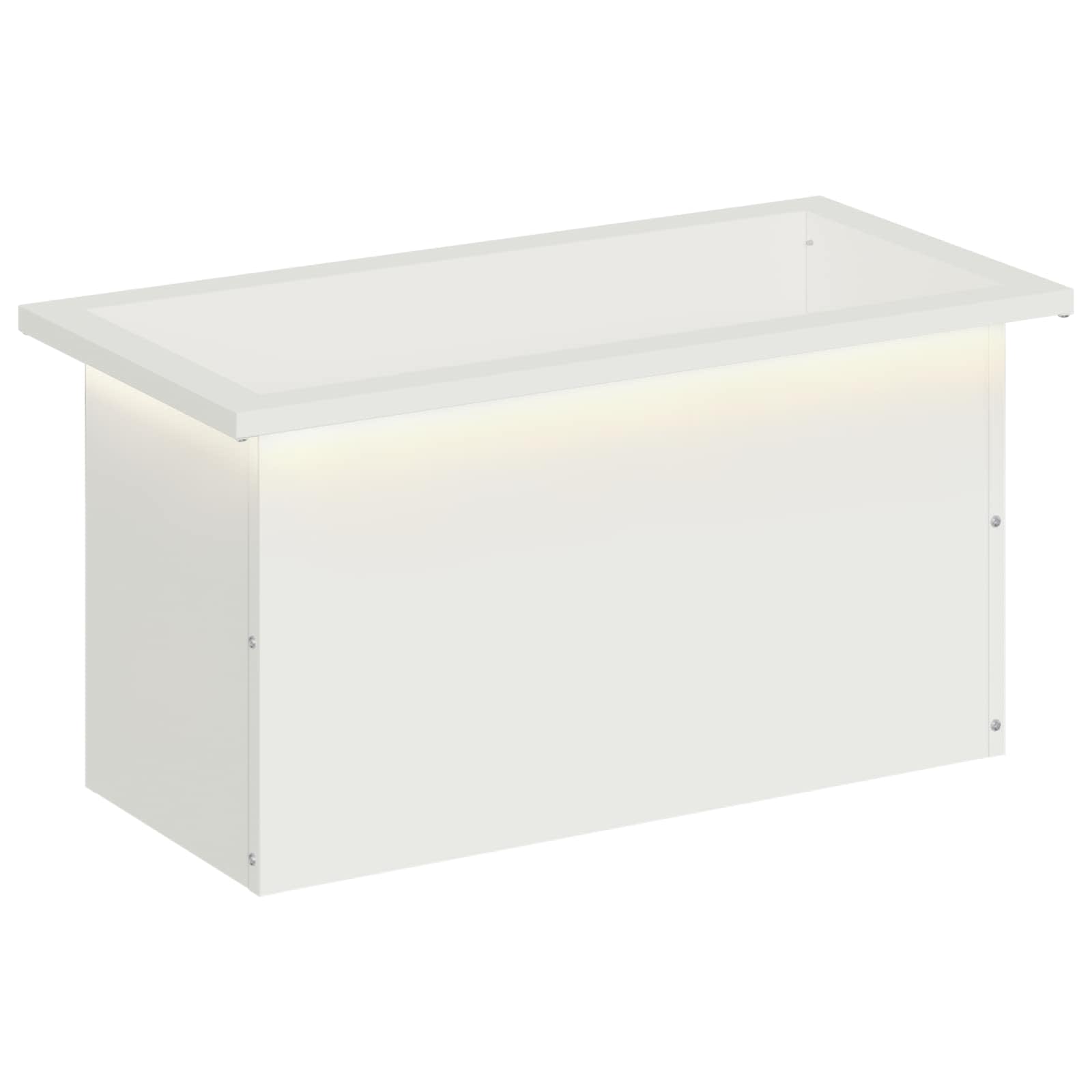 Plantenbak met led Wit 30 x 60 x 30 cm Staal image 2