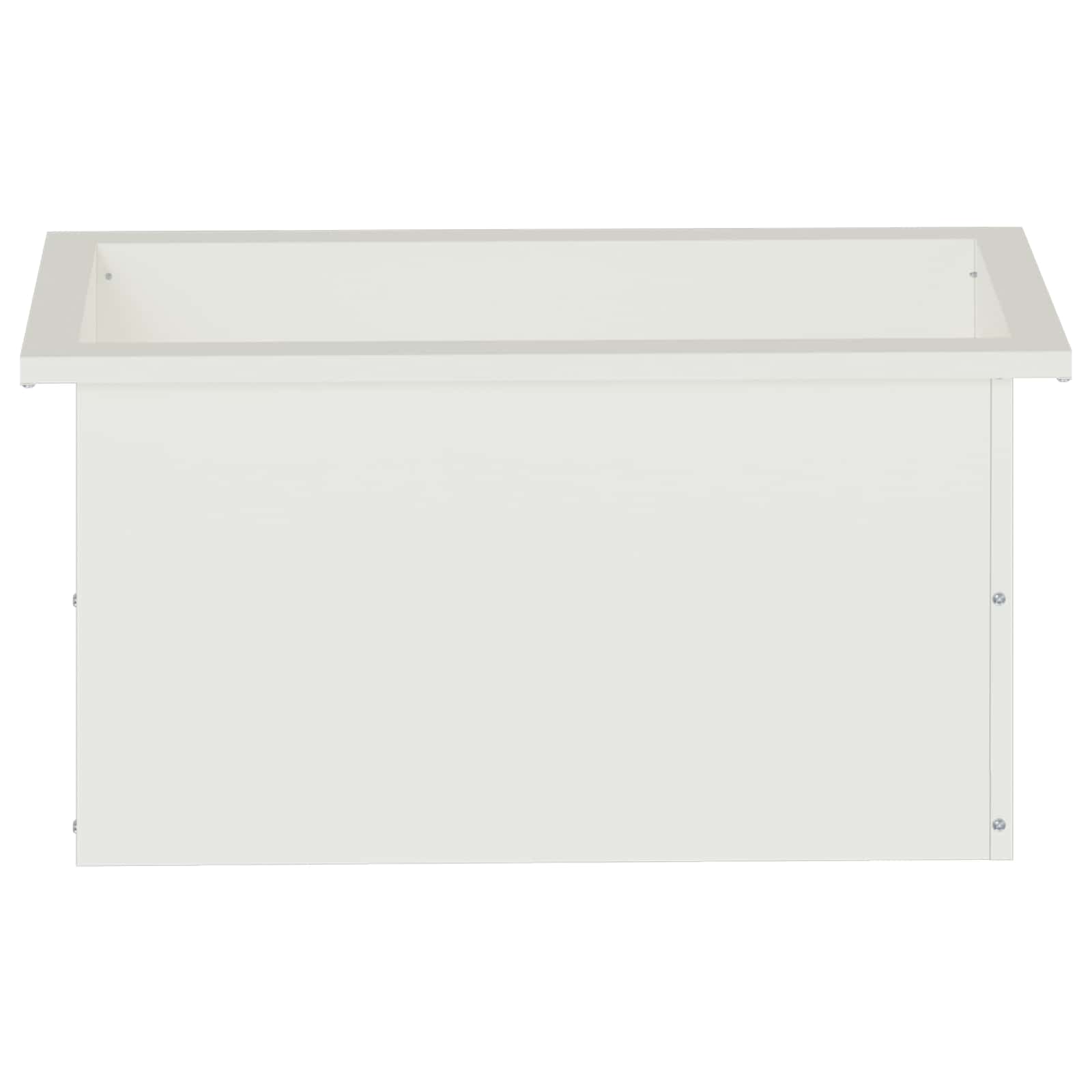 Plantenbak met led 2 st Wit 30 x 60 x 30 cm Staal image 5