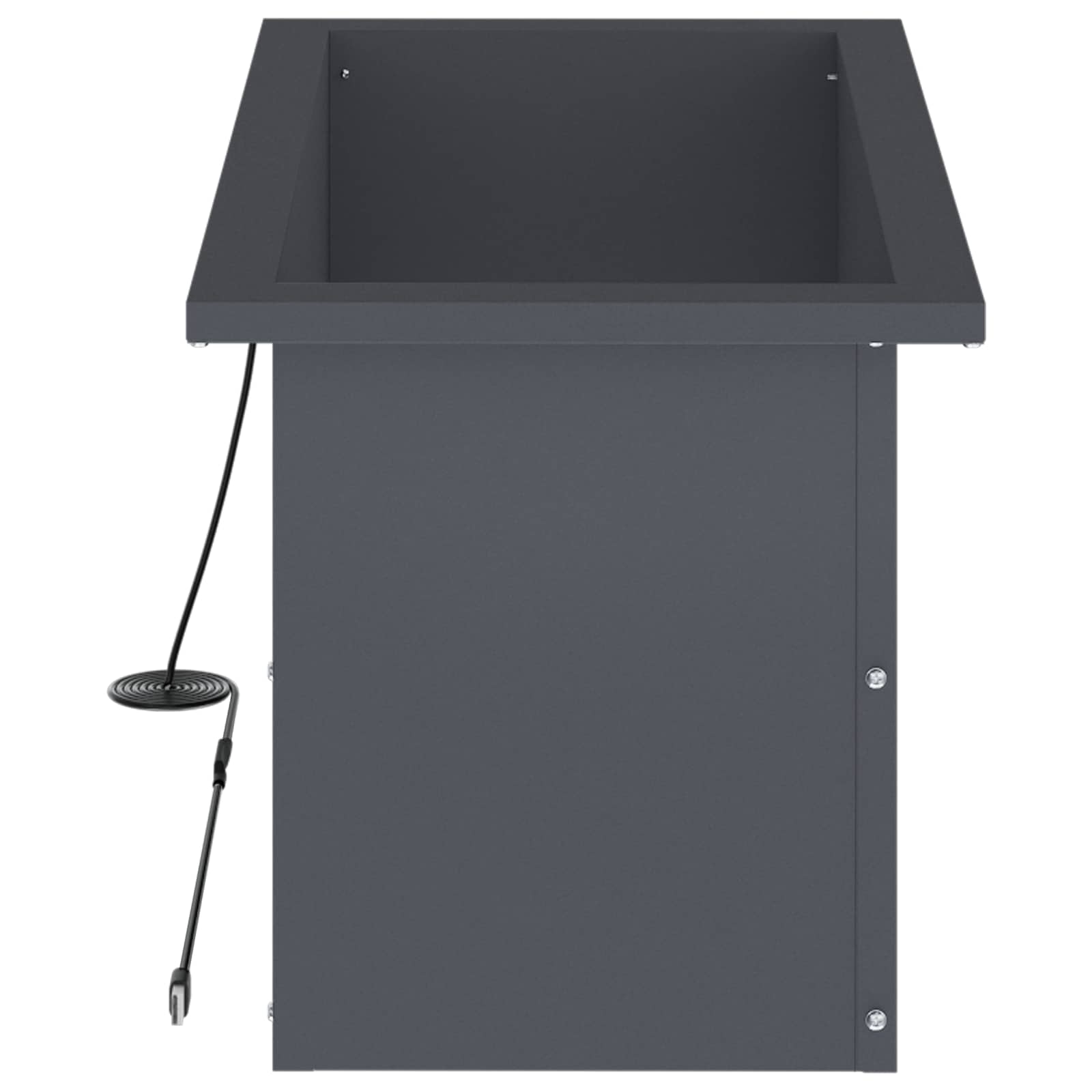 Plantenbak met led Antraciet 30 x 60 x 30 cm Staal image 6