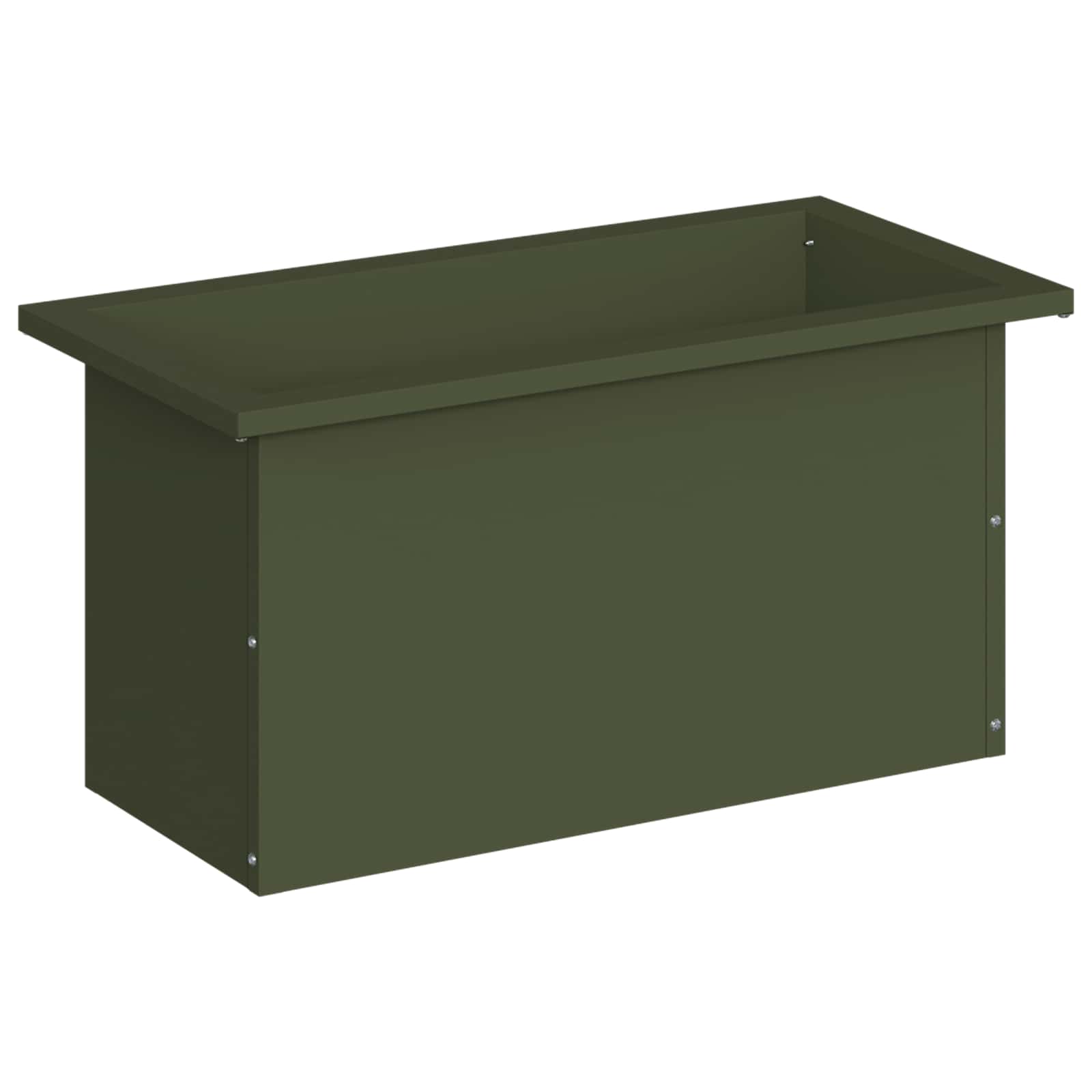 Plantenbak met led Olijfgroen 30 x 60 x 30 cm Staal image 4