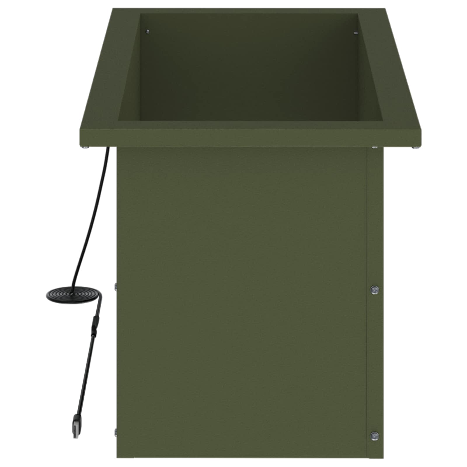 Plantenbak met led Olijfgroen 30 x 60 x 30 cm Staal image 6