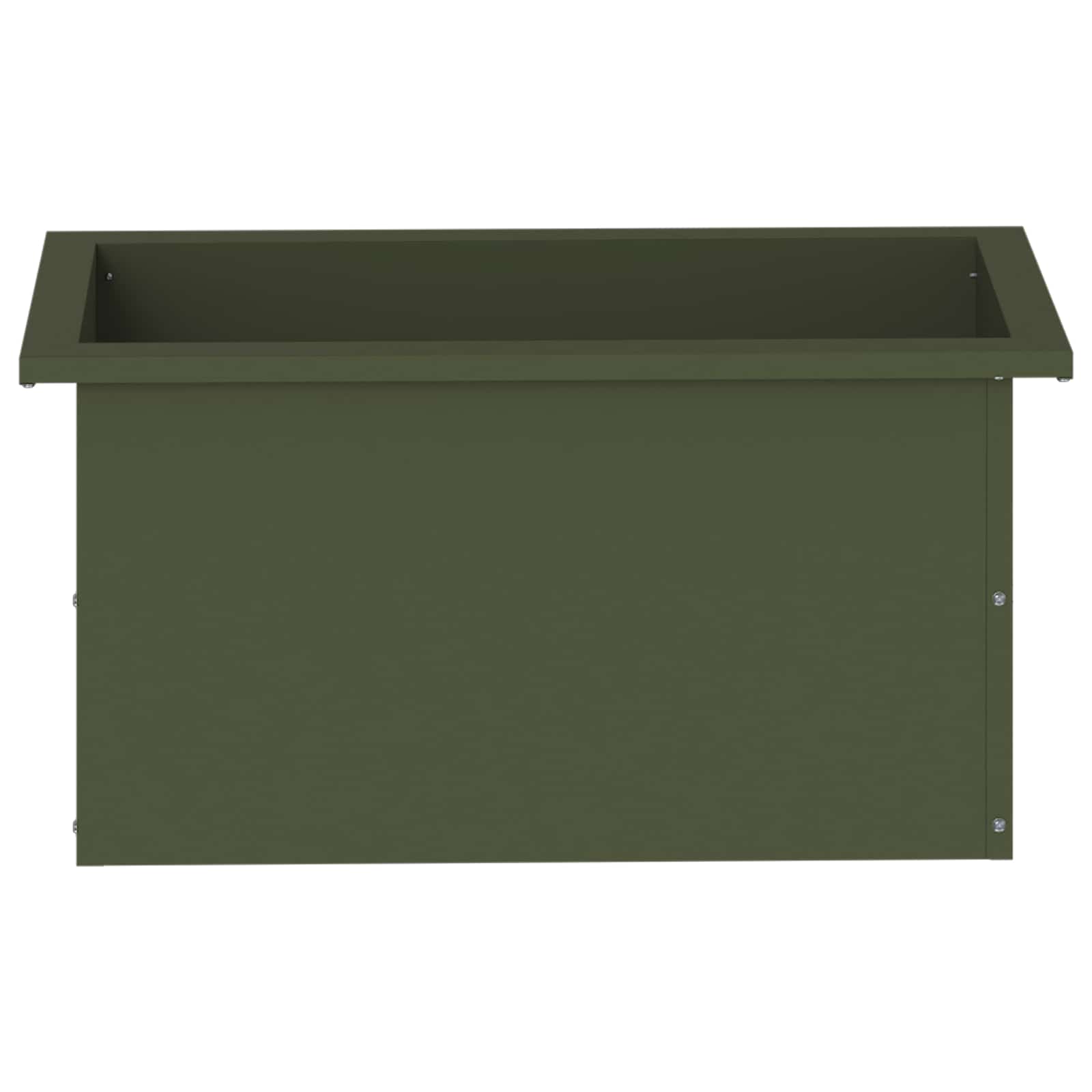 Plantenbak met led 2 st Olijfgroen 30 x 60 x 30 cm Staal image 5