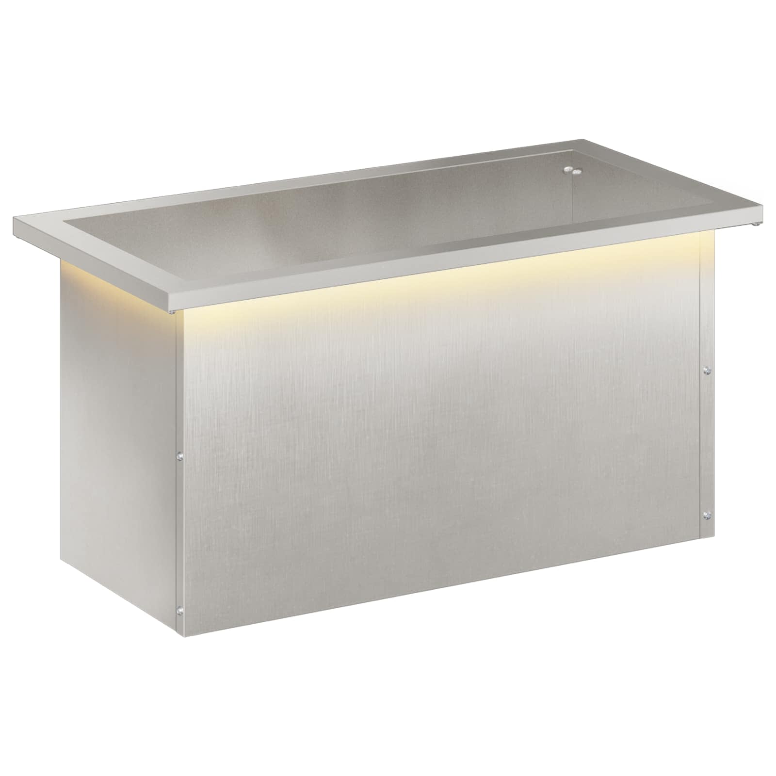 Plantenbak met led zilver 30 x 60 x 30 cm Roestvrij staal image 2