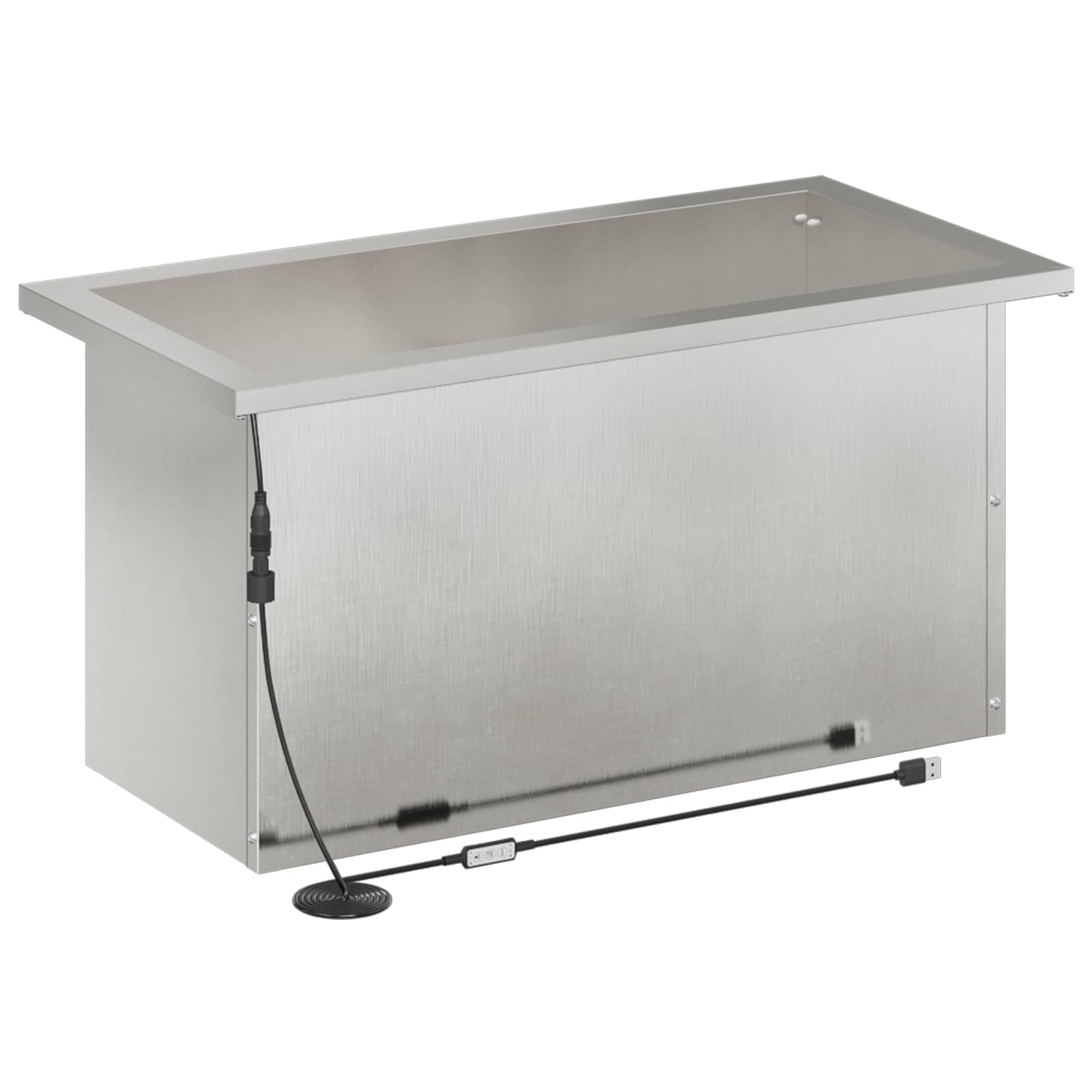 Plantenbak met led zilver 30 x 60 x 30 cm Roestvrij staal image 7