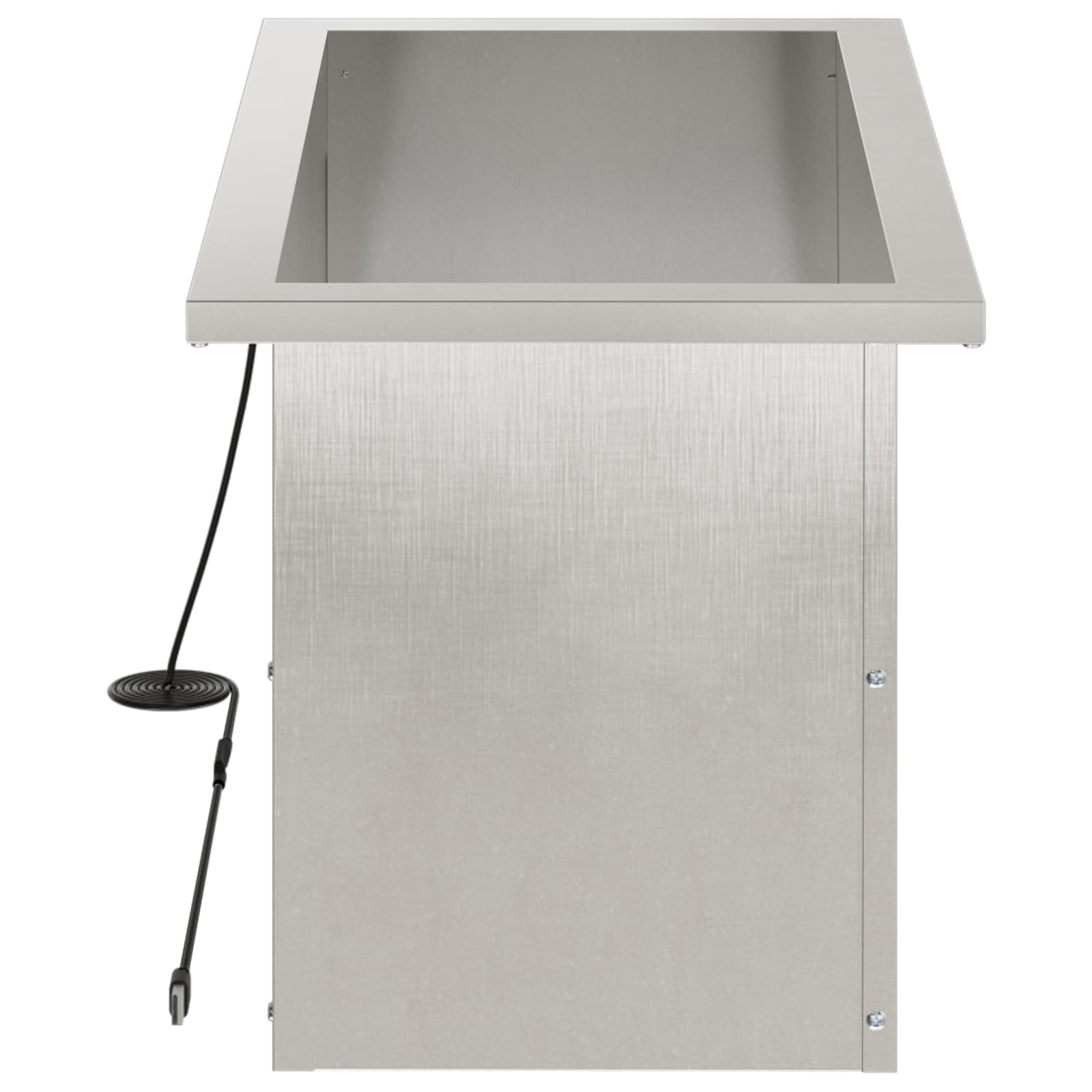 Plantenbak met led 2 st zilver 30 x 60 x 30 cm Roestvrij staal image 6
